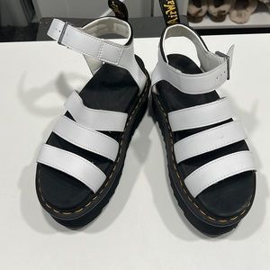 Dr Martens White Strappy Sandals